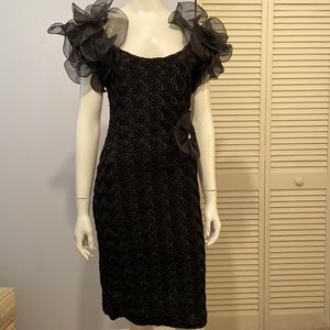 Vintage Andre Nicole black cocktail party dress
